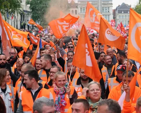 France-Wide Strike Demonstrations Draws Vast Numbers Marching In France